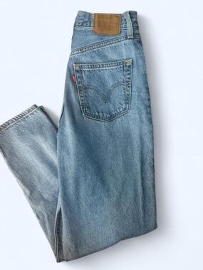 Levi's high loose taper blue jeans